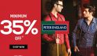Peter england minimum 35% off + extra 500 off on 1500 , Rs. 1000 off on Rs. 2999