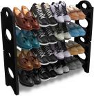 Frazzer Plastic Collapsible Shoe Stand  (Black)