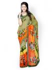 Ambaji Green Printed Saree