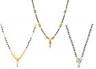 Youbella Jewellery Gold Plated Combo Of 3 Mangalsutra Pendant with Chain For Women