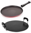 Nirlon Non-Stick Aluminium Cookware Set, 2-Pieces, Black (2.6mm_FT13_RT)