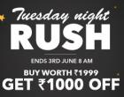 Buy worth Rs. 1999/- get Rs. 1000/- back