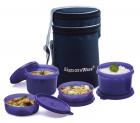 Signoraware Executive Lunch Box with Bag, 15cm, Deep Violet