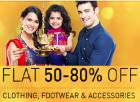 Flat 50% - 80% off on clothing, footwear & accessories