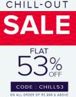 Flat 53% off on Rs. 999 & above