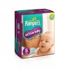 Pampers Active Baby Small Size Diapers (22 Count)