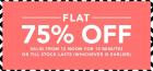 Flat 75% off