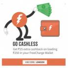 Add RS 250 & Get Rs 25 Cashback In Freecharge Wallet