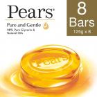 Pears Pure and Gentle Bathing Bar, 125 g (Pack of 8)