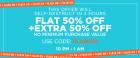 FLAT 50 % Off + Extra 50 % Off On Apparel & Accessories