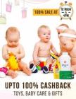 100% cashback on Toys, baby care & gifts Live