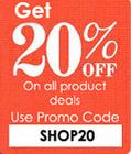 Get 20% off on all product deals