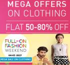 Flat 50% - 80% off on Men, Women & Kids Fashion