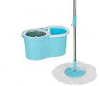 Vos 360° Spin Mop with Steel Bucket Set with Super Absorbent Refills - Random Color (Spin Mop with Bucket)