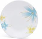 Corelle India Impressions Hawaiian Small Printed Glass Plate Set(White, Blue, Pack of 6)