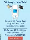 4% Paytm Cashback for non SBI Credit Card users ( upto 120)