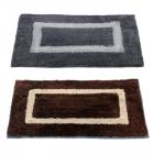 Story@Home Handicraft Style Eco Series 2 Piece Cotton Blend Door Mat - 16"x24", Grey and Brown