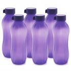 Cello Aqua Cool Polypropylene bottle, 1000ml (Set of 6, Violet)
