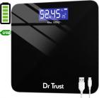Dr. Trust (USA) Zen Rechargeable Digital Personal Weighing Scale Electronic Weight Machine For Human Body (USB Cable Included) Weighing Scale  (Black)