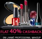 Flat 40% cashback on Lakme Products