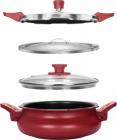 Pigeon - Belita 3-in-1 3 Ltr Pressure Cooker Set - RED EXTERIOR