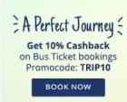 Get 10% (upto Rs 200) Cashback on Bus ticket bookings
