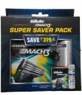 Gillette Mach3 Super Saver pack 8 cartridges with Free Gel 70g