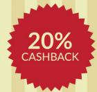 Woohoo - 20% Cashback  on Fashion & dining Gift Cards