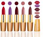 Rythmx Creme Matte Lipstick Combo for Daily Wear (Red, Purple, Maroon, Light Peach, Light Brown)