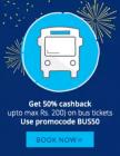 50% Cashback on Bus Ticket Booking