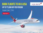 Upto 3,500 off on Flights To UK & USA | Virgin Atlantic