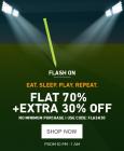 Flat 70% Off + Extra 30% Off + Extra 10% Cashback