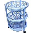 Princeware Maria 3 Rack Big Trolley, Blue