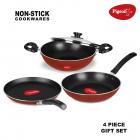 Pigeon by Stovekraft Basics Induction Base Non-Stick Aluminium Cookware Set, Terracotta Brown