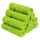 Story@Home Solid 10 Piece 450 GSM Cotton Face Towel Set - Green