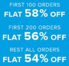 Flat 58% off on Rs. 1299 & above + 15% cashback with Mobiwik