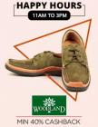 Happy Hours: Footwear Range from Woodland @ 45% cashback