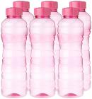 Princeware Victoria Plastic Pet Fridge Bottle Set, 975ml, Set of 6, Pink