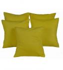 Me Sleep-Soothing Yellow Velvet Cushion Cover (Set of 5)