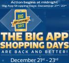 The Big App Shopping Days are back again from 21st - 23rd Dec.