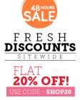 Flat 20% Off on Entire Site