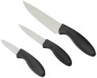 Shangxing Stainless Steel Kitchen Knife Set, 3-Pieces, Black