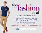Fashion Deals Up To 70% Off @Amazon APp (20 - 21st Nov)