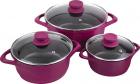 Wonderchef Ceramide Casserole Set, 6-Piece, Pink