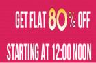 Get flat 80% off on fashion is live now