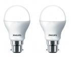 Philips Base B22 9-Watt LED bulb (Cool Day Light,Pack of 2)