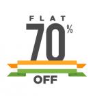 Flat 70% Off + Extra 15% Off On Clothing,Footwear & Accessories