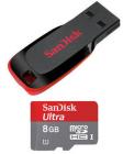 Sandisk Cruzer Blade 16GB Pen Drive + SanDisk Mobile Ultra 8 GB