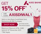 Get 15% off on Ebay ( For Axis Bank Customers) (Max Rs. 5000)