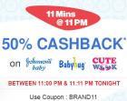 50% Cashback* on Johnson